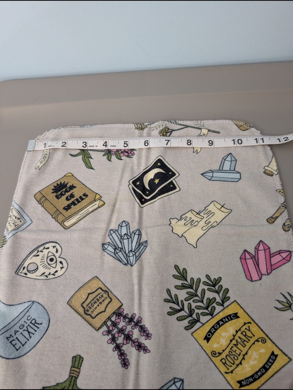NWT Set Of 4 Hand Crafted 100% Cotton Botanical Spell Print Wash Cloths - Picture 4 of 5